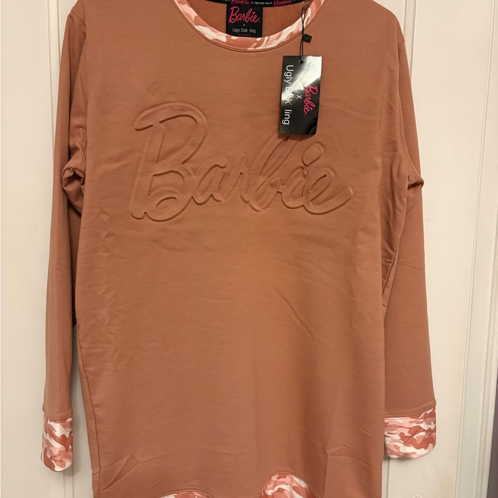 Barbie Embossed Long Sleeve Tunic – Dusty Rose